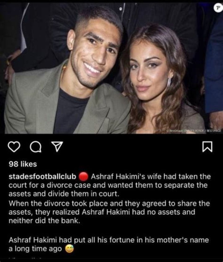 Moment Achraf Hakimi’s Wife Allegedly Filed For Divorce For The Player’s Properties Only To Find Out That He Has All His Assets In His Mother’s Name