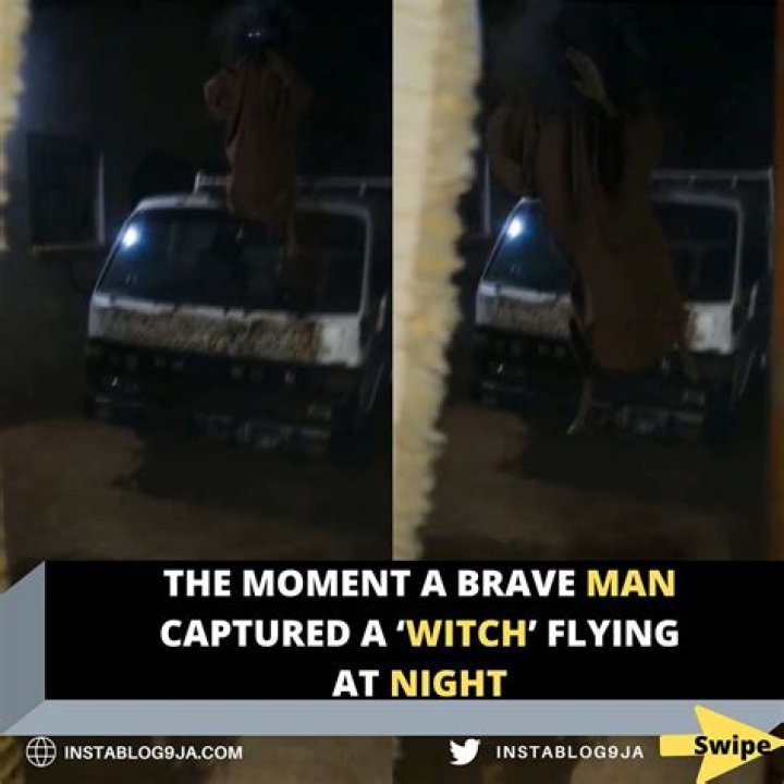 Moment A Brave Man Captured A ‘Witch’ Flying At Night