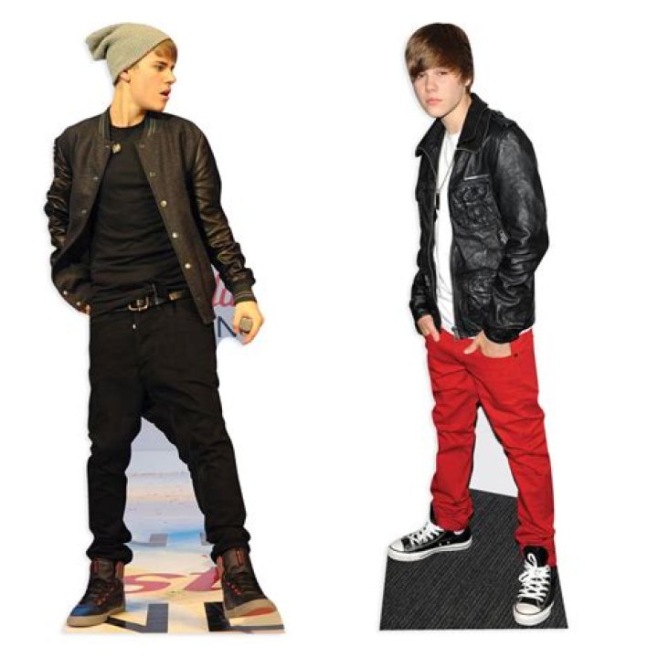 Justin Bieber fans met with cardboard cut-out