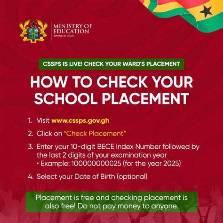 How To Check Your CSSPS School’s Placement 2020/2021