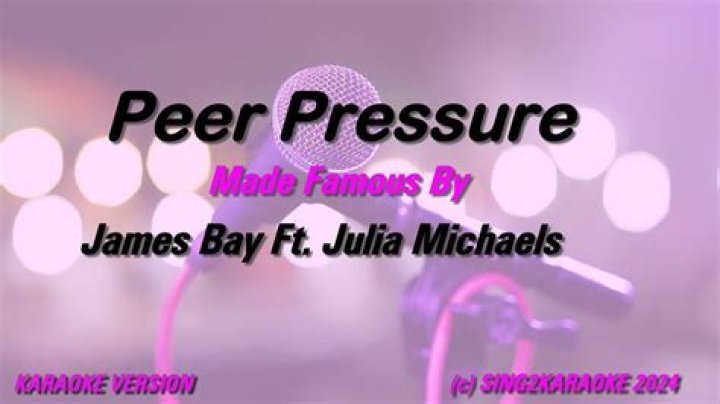 James Bay And Julia Michaels Release 'Peer Pressure'