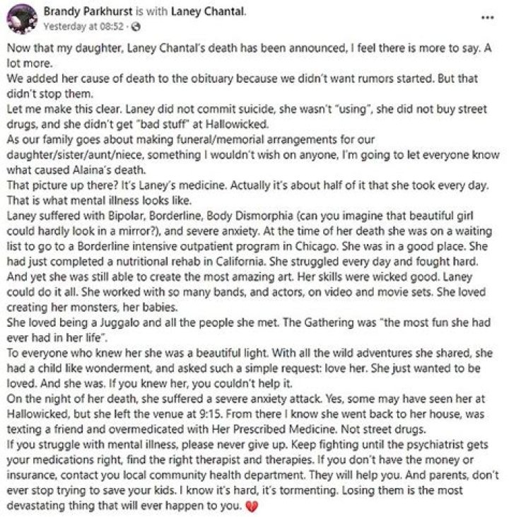 Laney Chantal Cause of Death, Obituary, Wiki, Net Worth, Parents