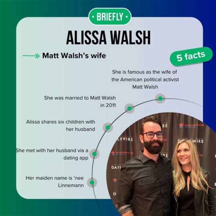 Matt Walsh Wife: Meet Alissa Ann Walsh