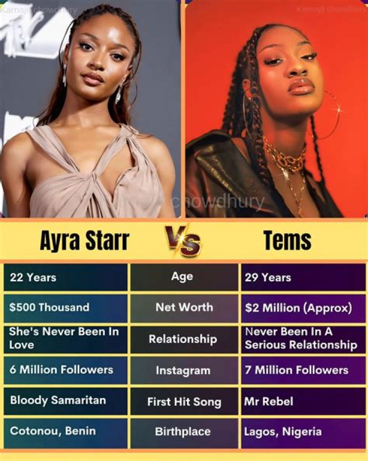 Netizens Highlights Why Most People Prefer Tems Over Ayra Starr