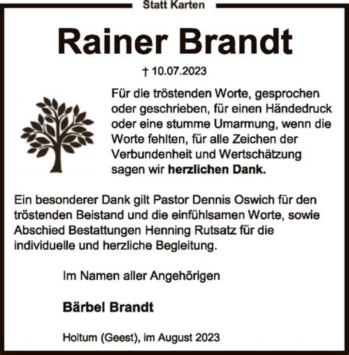 Rainer Brandt Net Worth, Age, Height, Bio, Birthday, Wiki!