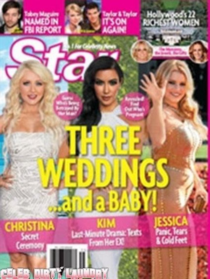 Star Magazine: Christina, Kim, Jessica: 3 Weddings & A Baby!