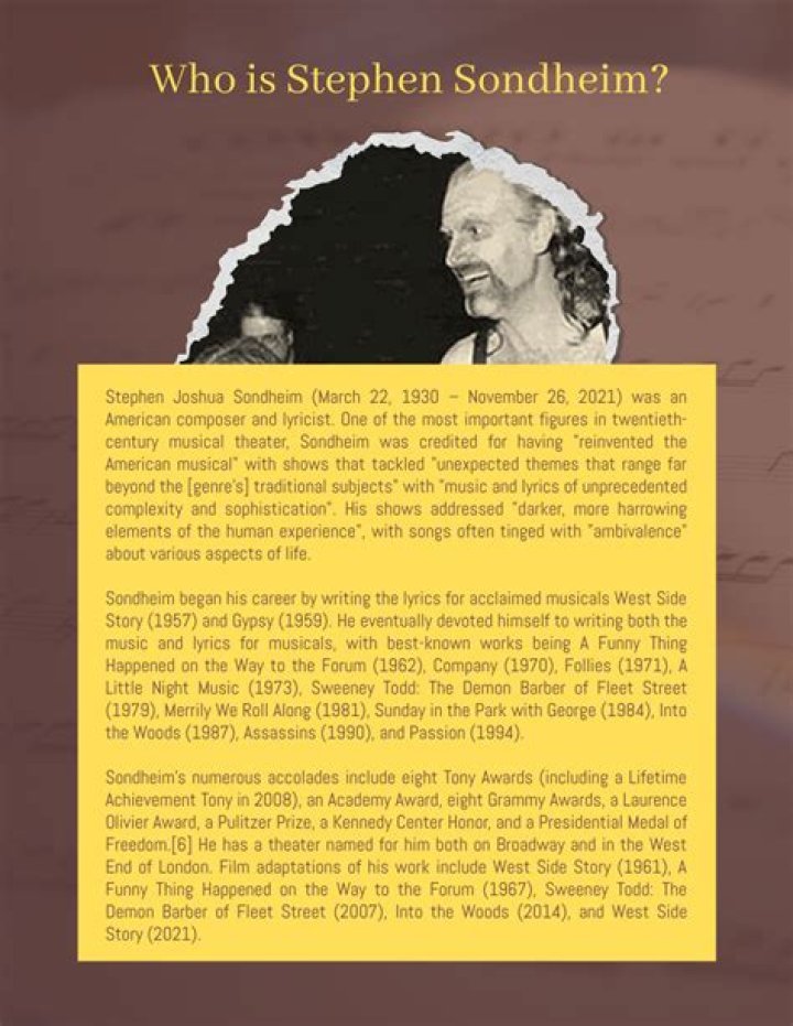 The Life and Death Story of Stephen Sondheim: Biography, Net Worth & more