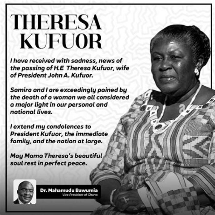Theresa Kufuor Cause of Death, Age, Family, Net Worth